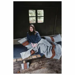 Plaid Montana en laine et lin | Gris