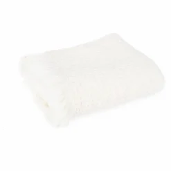 Plaid Tempo en coton | Craie