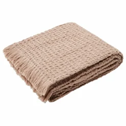Plaid Tempo en coton | Beige rosé
