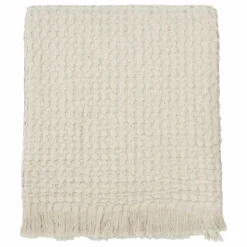 Plaid Tempo en coton | Crème