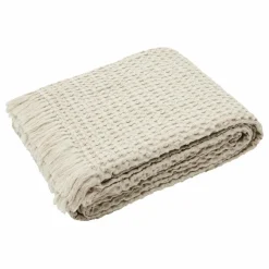 Plaid Tempo en coton | Crème