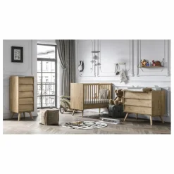 Plan à langer Vintage | Chêne