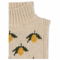 Plastron Belou Citrons Laine | Beige
