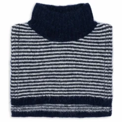 Plastron Berle Rayé Laine | Bleu