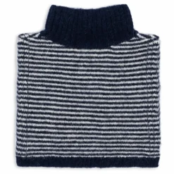Plastron Berle Rayé Laine | Bleu