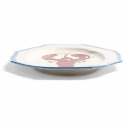 Plat en porcelaine Sirène Homard | Rouge