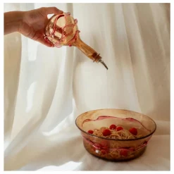 Plat en verre Roméo | Rose
