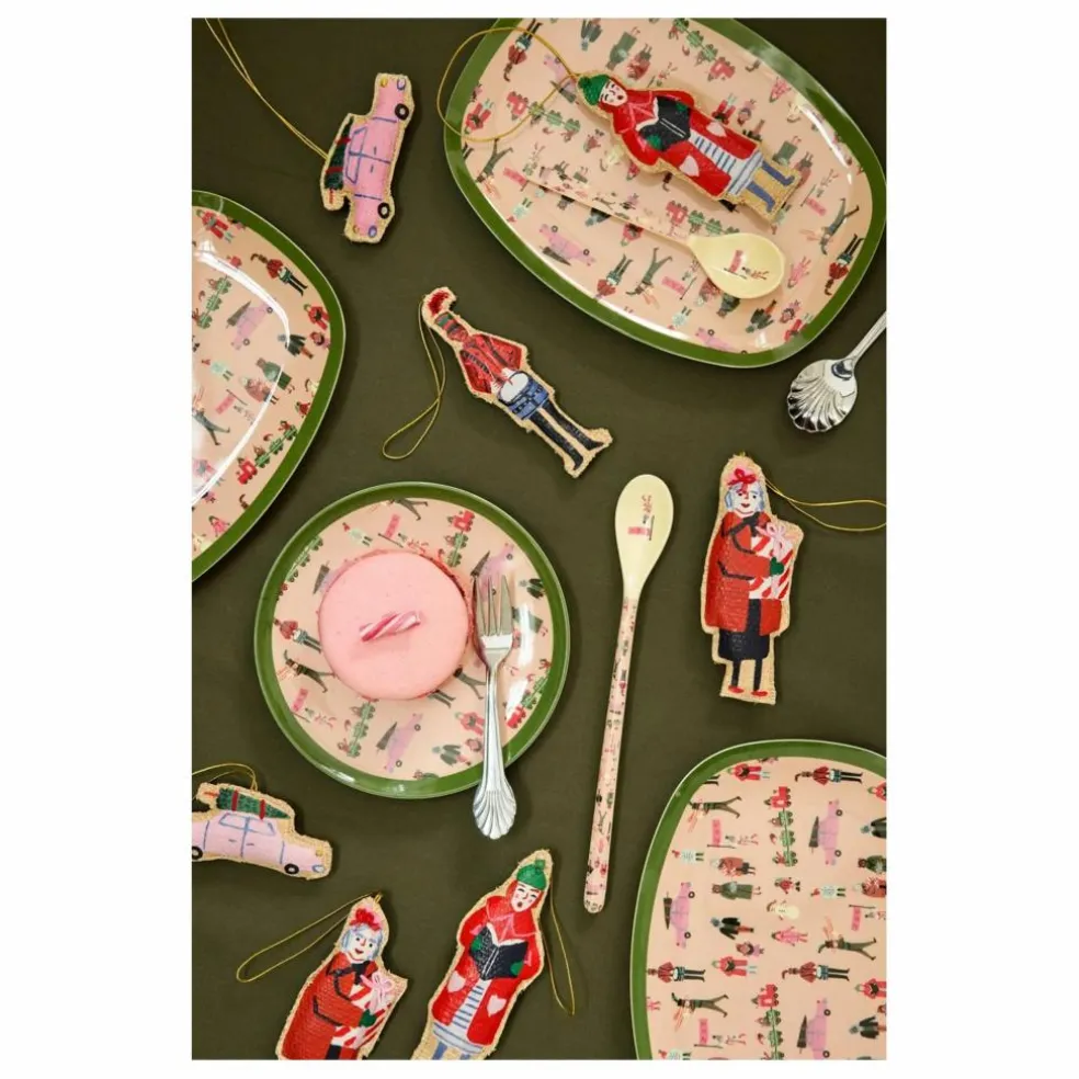Plat rectangle en mélamine Holiday | Rose pâle