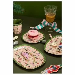 Plat rectangle en mélamine Holiday | Rose pâle
