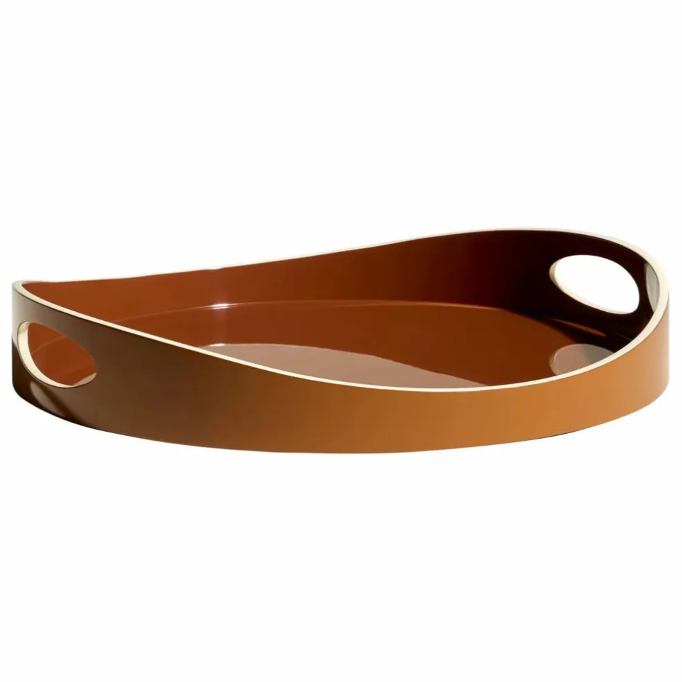 Plateau laqué Basile | Terracotta