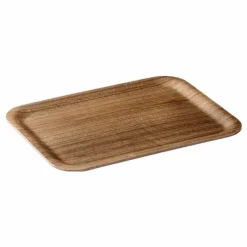Plateau rectangulaire antidérapant | Bois foncé