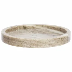 Plateau rond en marbre | Gris