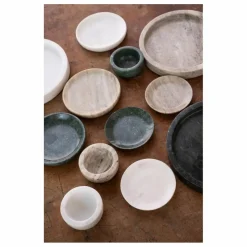 Plateau rond en marbre | Gris