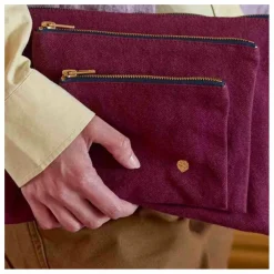 Pochette en coton bio Iona | Bordeaux
