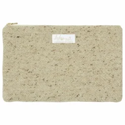 Pochette en laine et lin | Beige chiné