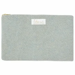 Pochette en laine et lin | Bleu chiné