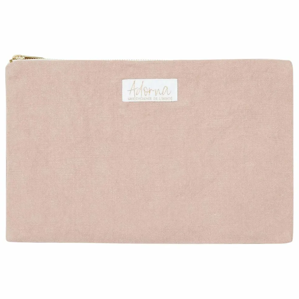 Pochette en lin | Rose poudré