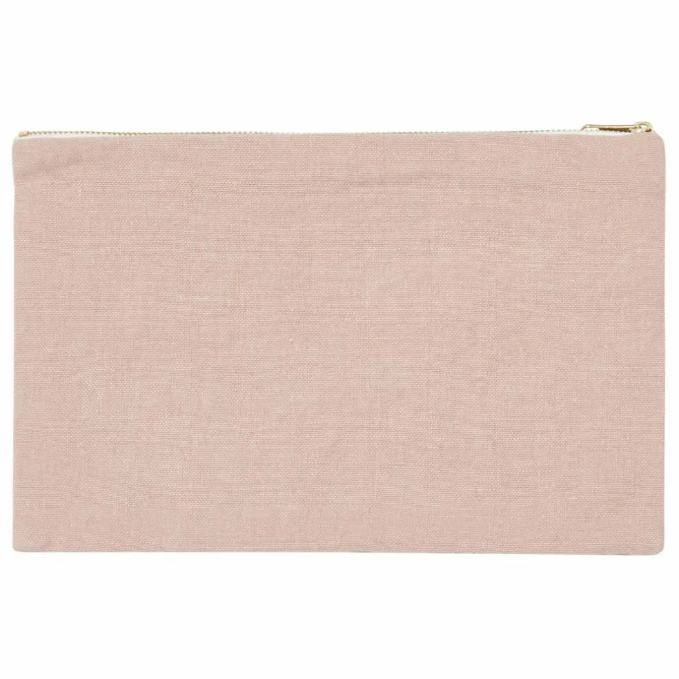 Pochette en lin | Rose poudré