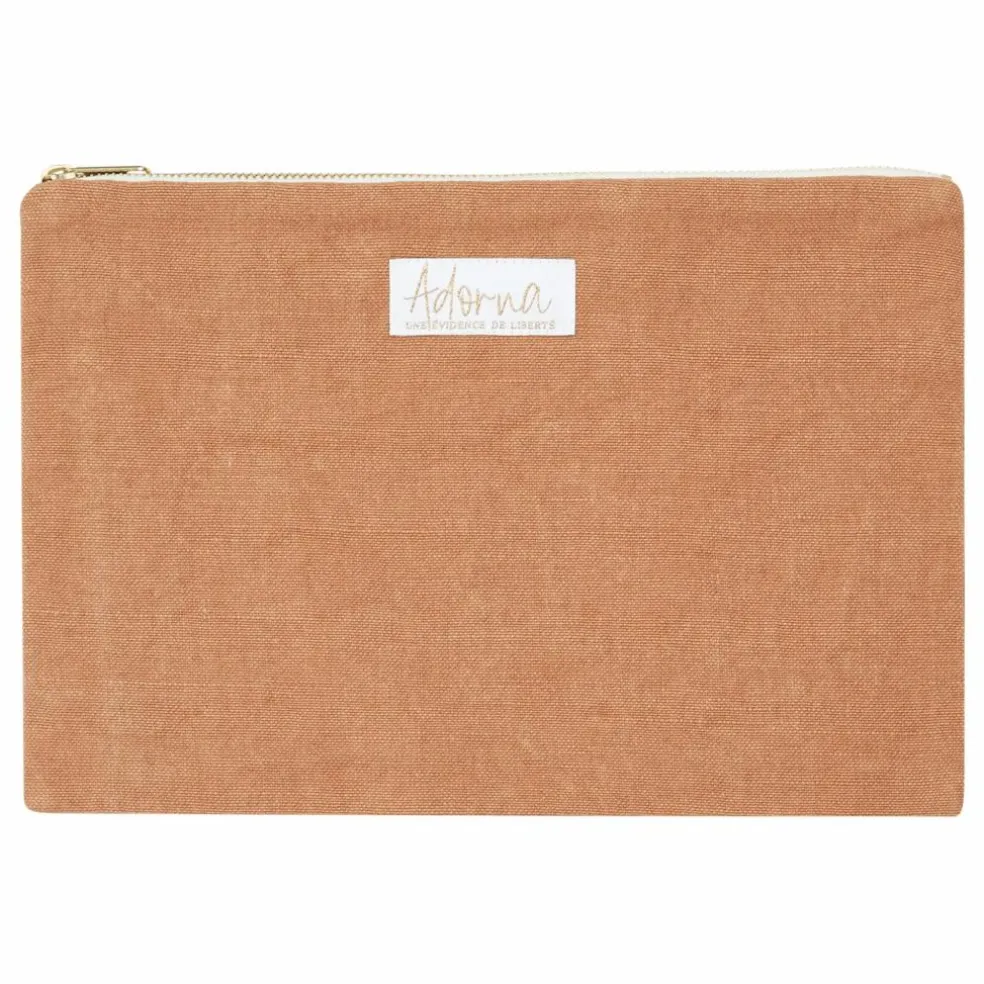 Pochette en lin | Terracotta