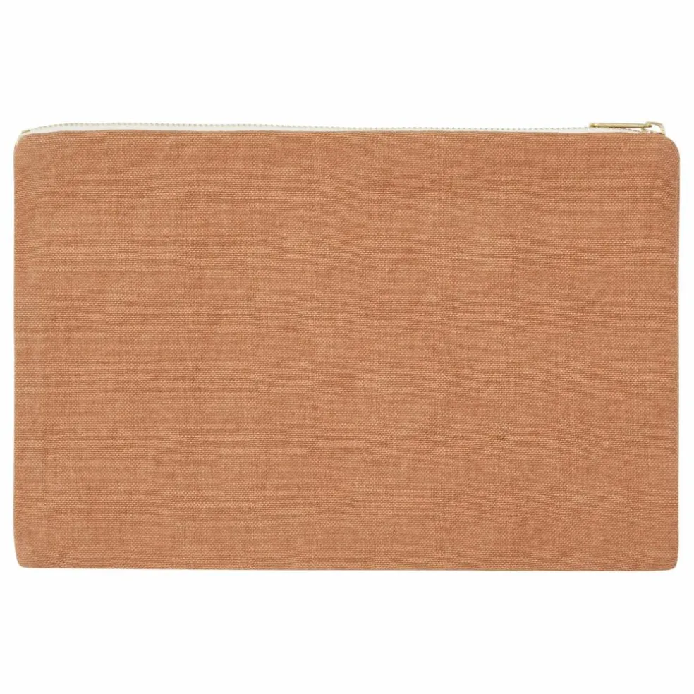 Pochette en lin | Terracotta