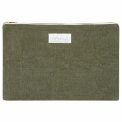 Pochette en lin | Vert kaki
