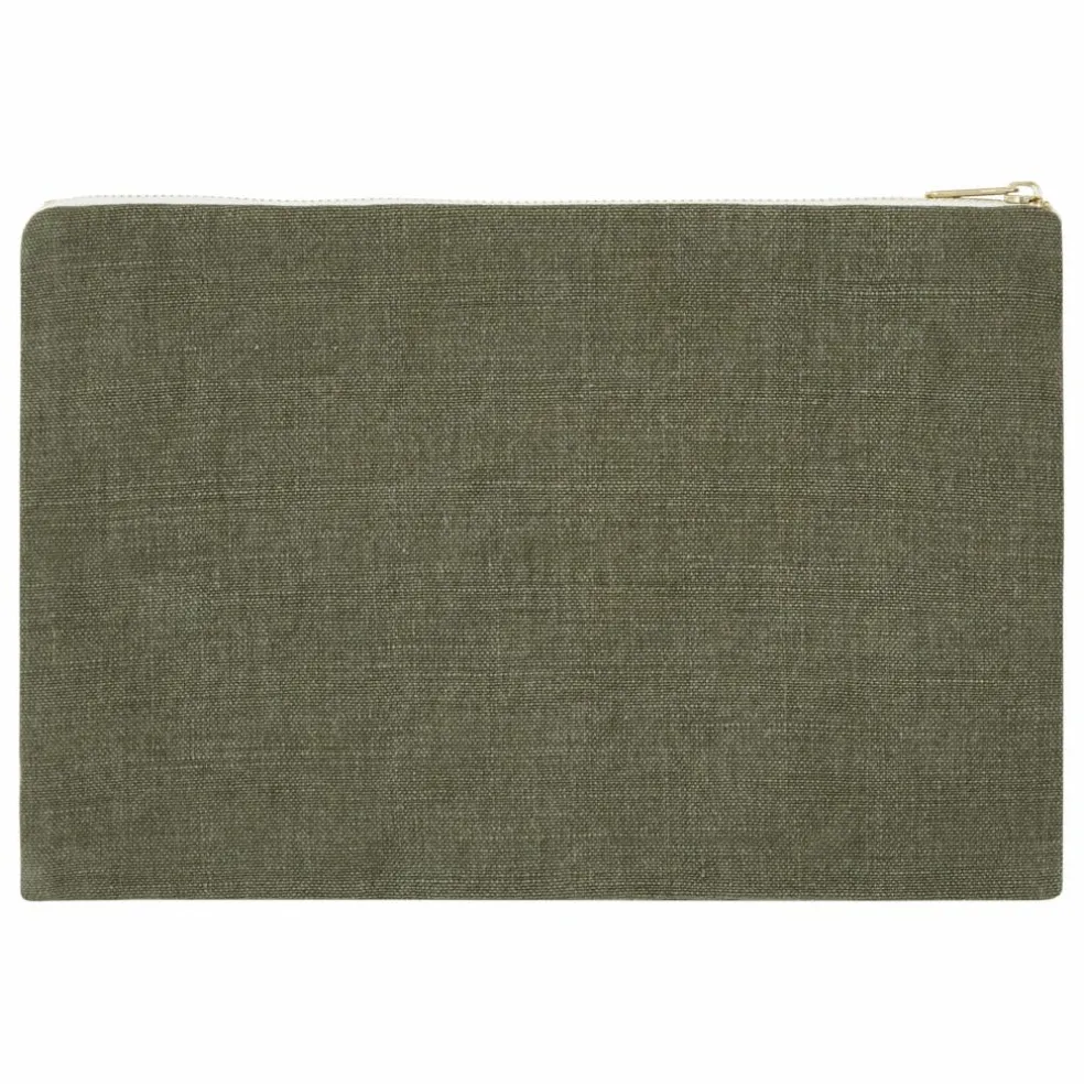 Pochette en lin | Vert kaki