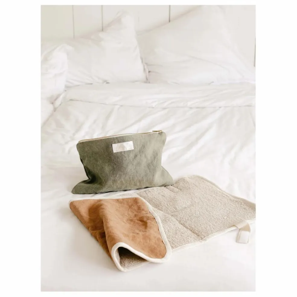 Pochette en lin | Vert kaki