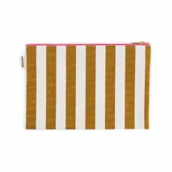 Pochette Lili rayée | Caramel