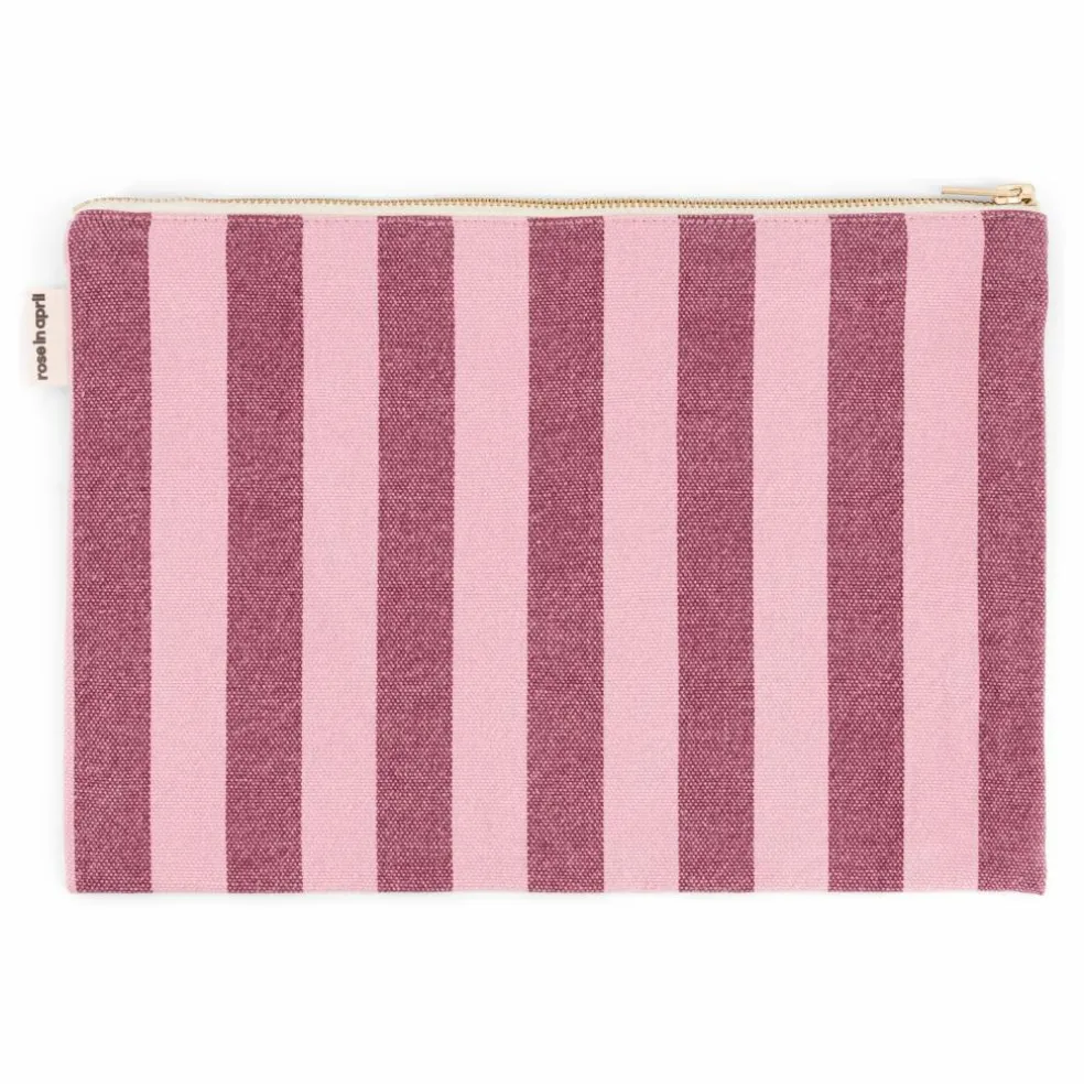 Pochette Lili Rayée | Rose