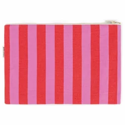 Pochette Lili rayée | Rouge