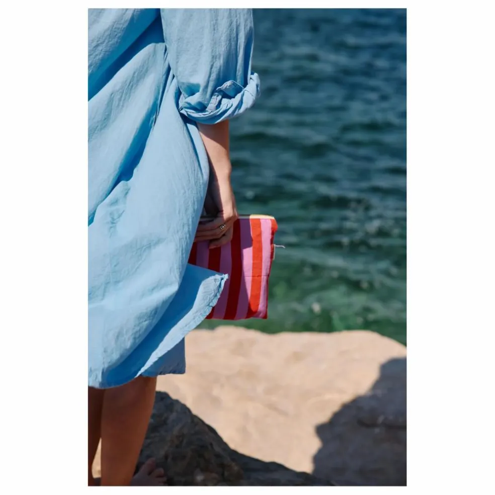 Pochette Lili rayée | Rouge