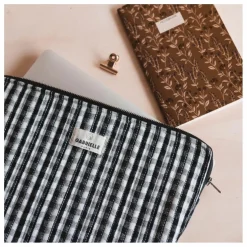 Pochette ordinateur Vichy | Noir
