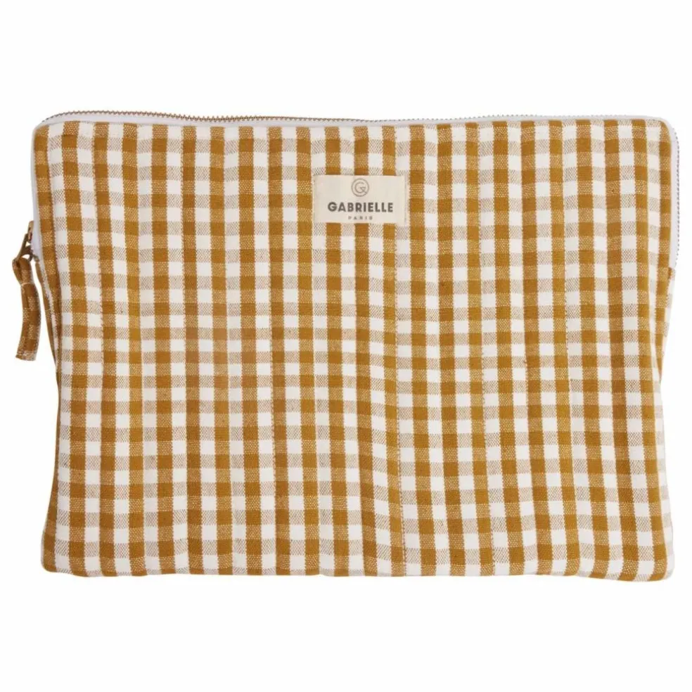 Pochette ordinateur Vichy | Curry