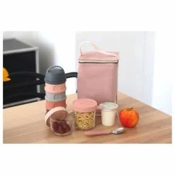 Pochette repas isotherme | Rose poudré