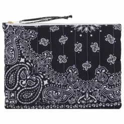 Pochette Zippée Matelassée Happy Face | Noir