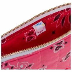 Pochette Zippée Matelassée Coeur | Rose bonbon