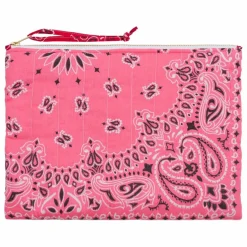 Pochette Zippée Matelassée Coeur | Rose bonbon