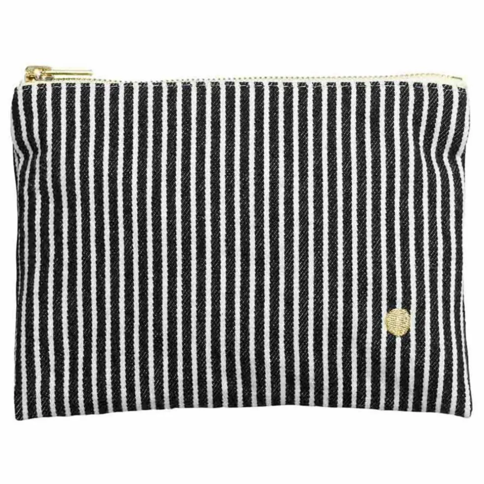 Pochettes rayée en coton bio Basile | Caviar