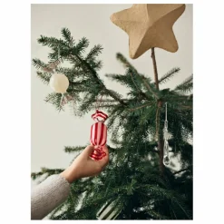 Pointe de sapin étoile en papier mâché | Marron