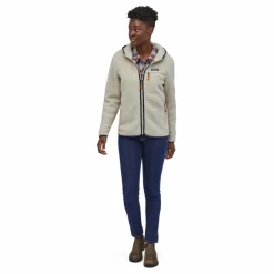 Polaire Retro Pile Hoody - Collection Femme | Grège