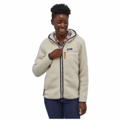 Polaire Retro Pile Hoody - Collection Femme | Grège