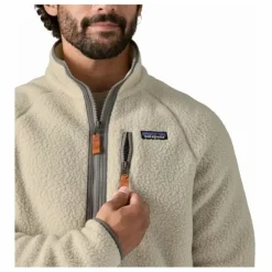 Polaire zippée Retro Pile Fibres Recyclées | Ecru