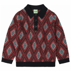 Polo Arlequin Laine de Mérinos | Bleu marine