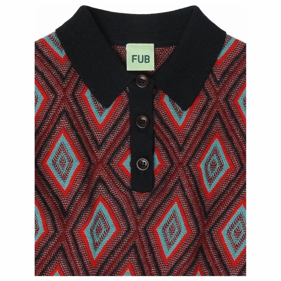 Polo Arlequin Laine de Mérinos | Bleu marine