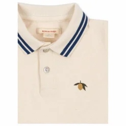 Polo Col Rayé Florian Coton Bio | Ecru
