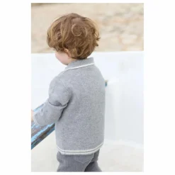 Polo Manches Longues Laine | Gris