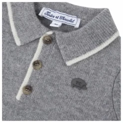 Polo Manches Longues Laine | Gris
