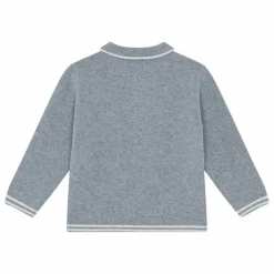 Polo Manches Longues Laine | Gris