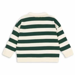 Polo Manis Rayé | Ecru
