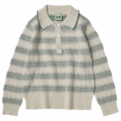 Polo Pointelle Maille Extra Fine Laine Mérinos | Ecru